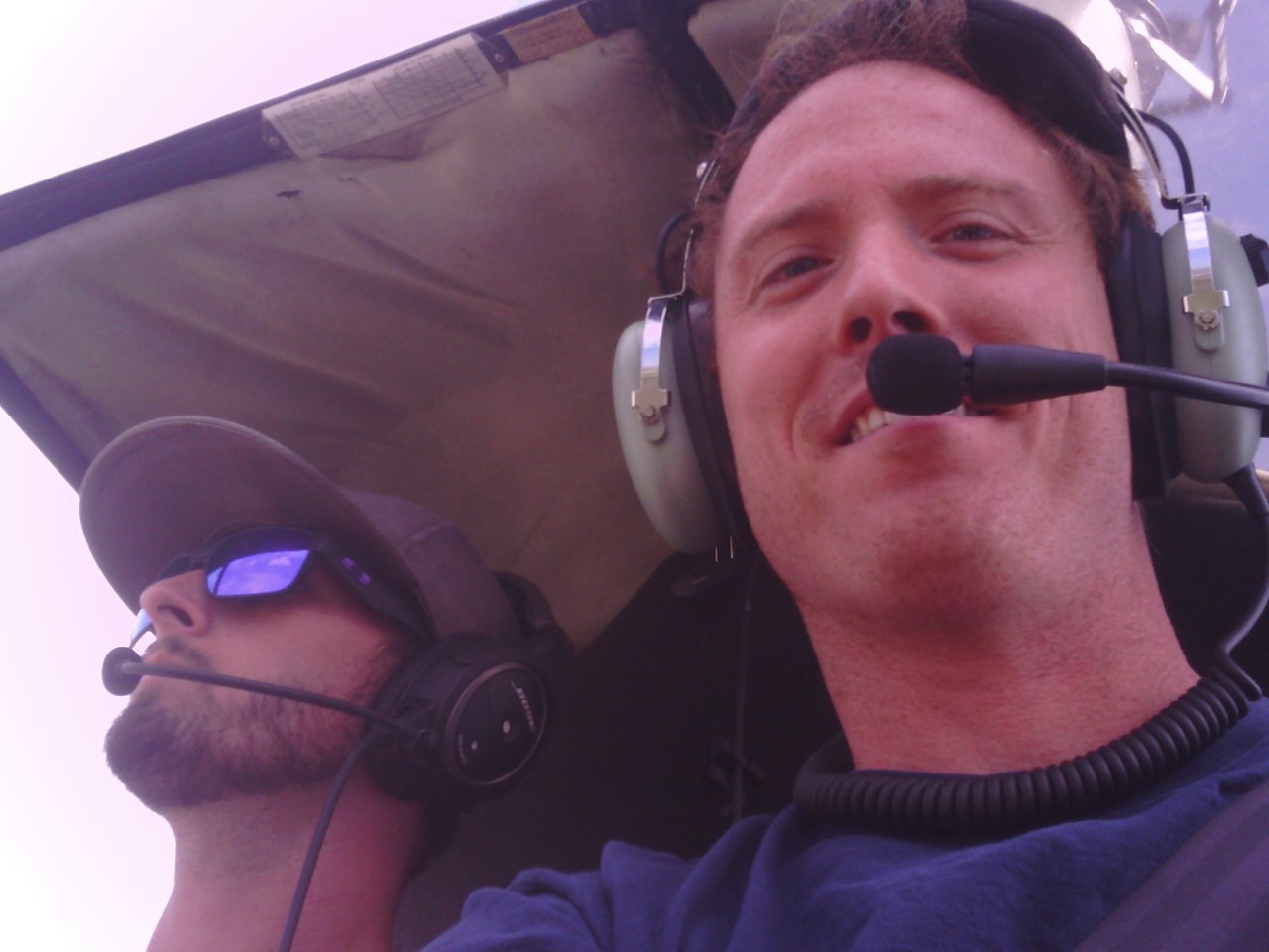 Thermal field image from helicopter